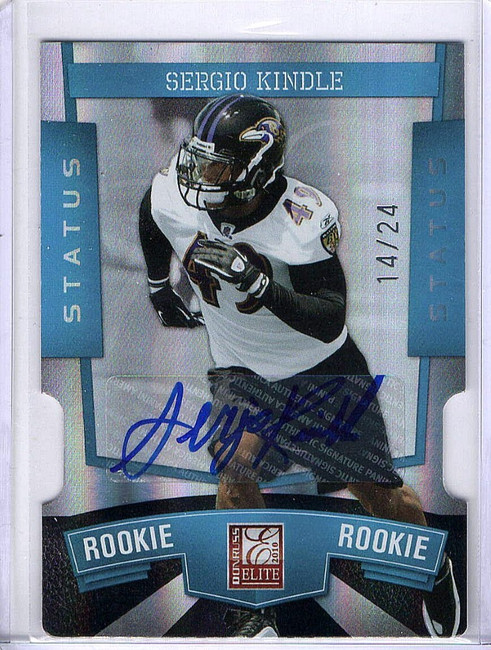 Sergio Kindle 2010 Donruss Elite RC Rookie Status Auto Ravens #193 14/24