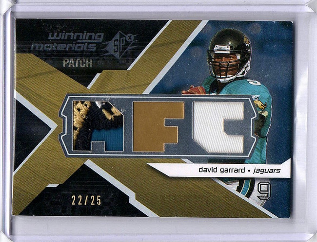 David Garrard 2008 SPx Winning Materials Dual Patch Logo Jaguars #WM-DG 22/25