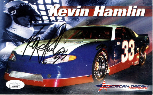 Kevin Hamlin Signed Autographed 5X8 Postcard Photo NASCAR Legend JSA AD30799