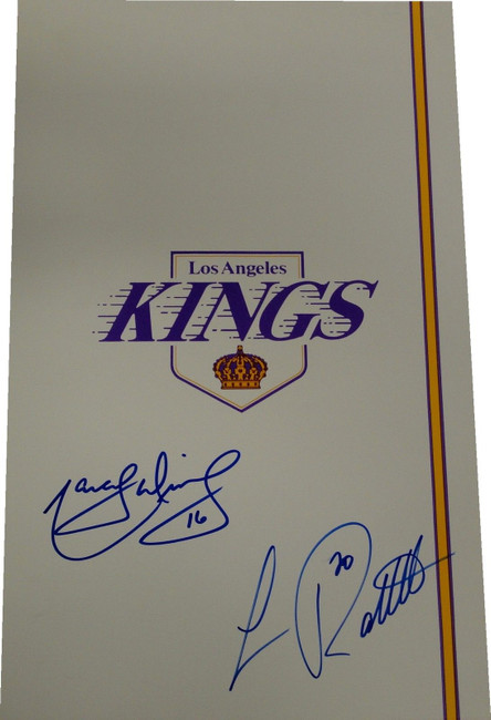 Luc Robitaille Marcel Dionne Hand Signed Autographed Kings Unused Folder