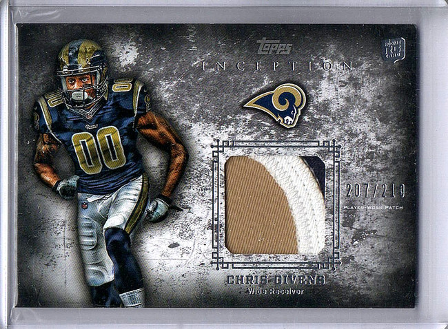 Chris Givens 2012 Topps Inception RC Rookie 3 Color Patch Rams #RP-CG 207/210