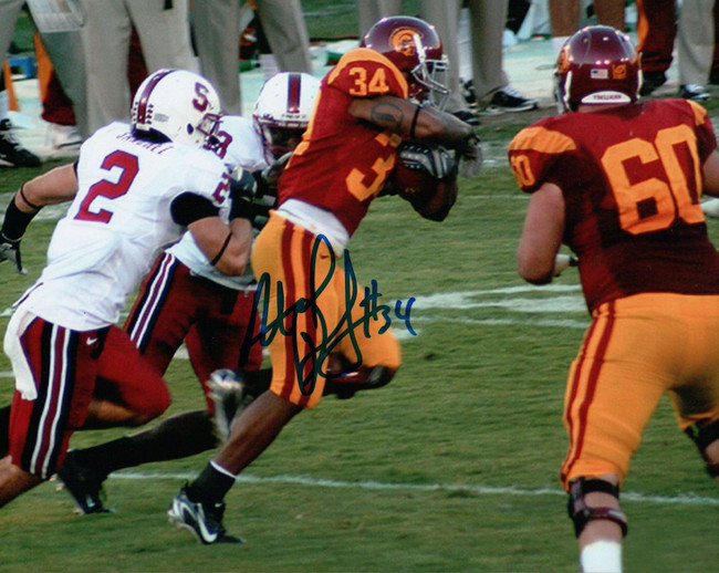 Hershel Dennis Signed 8X10 Photo Autograph USC Trojans Avoiding Tackle Auto COA
