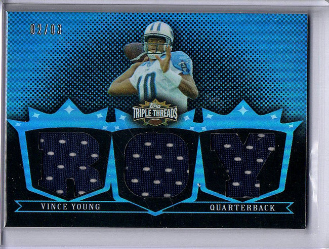 Vince Young 2007 Triple Threads Sapphire Jersey ROY Titans #TTR75 2/3