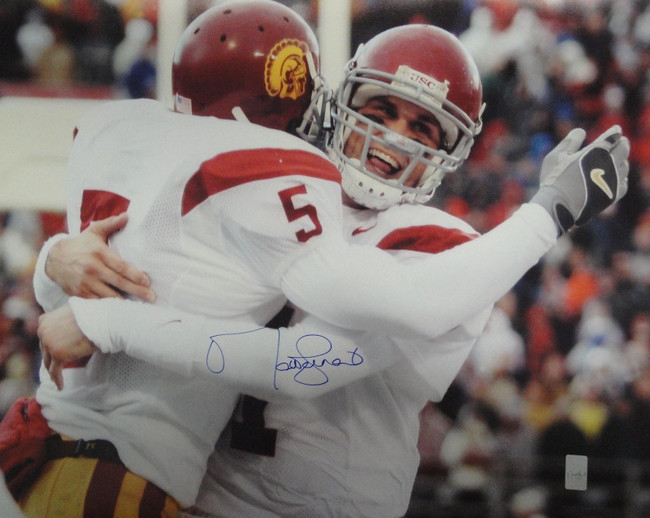 Matt Leinart Signed Autographed 16x20 Photograph USC Trojans  Hugging Bush w/COA