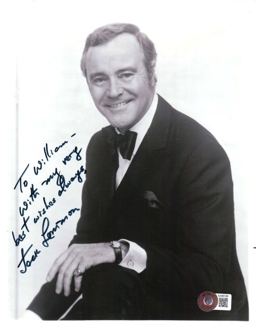 Jack Lemon Signed Autographed 8X10 Photo Vintage B/W Tuxedo BAS BJ080199