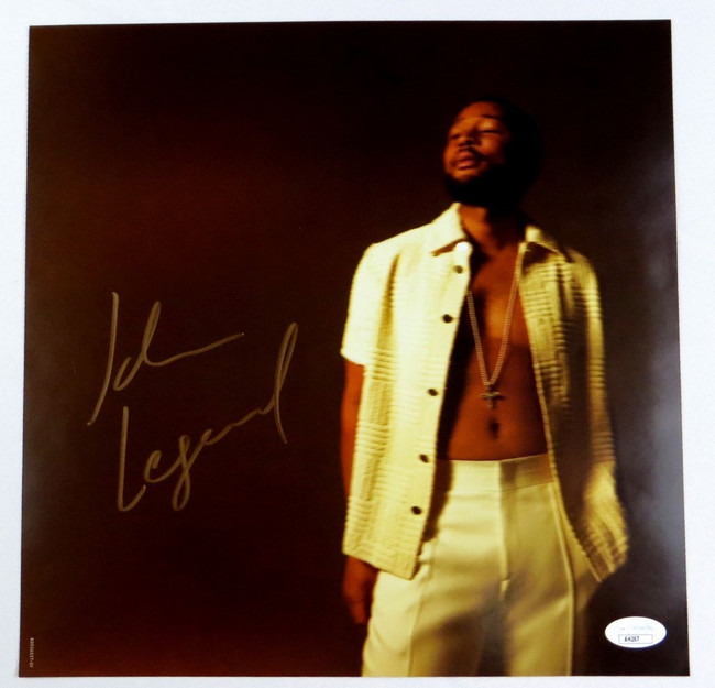 John Legend Signed Autographed 11x11 Photo Sexy Gold Ink JSA COA