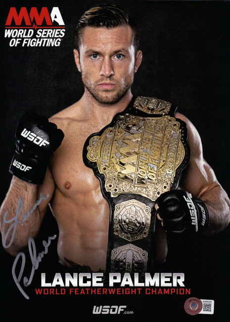 Lance Palmer Signed Autographed 8.5X11 Photo MMA WSOF Featherweight BAS BJ080202