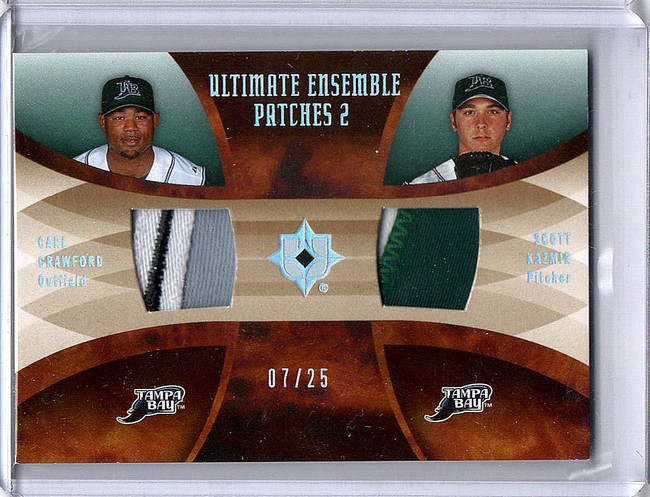 Carl Crawford Scott Kazmir 2007 UD Ultimate Ensemble Dual Patch Rays #EP-KC 7/25