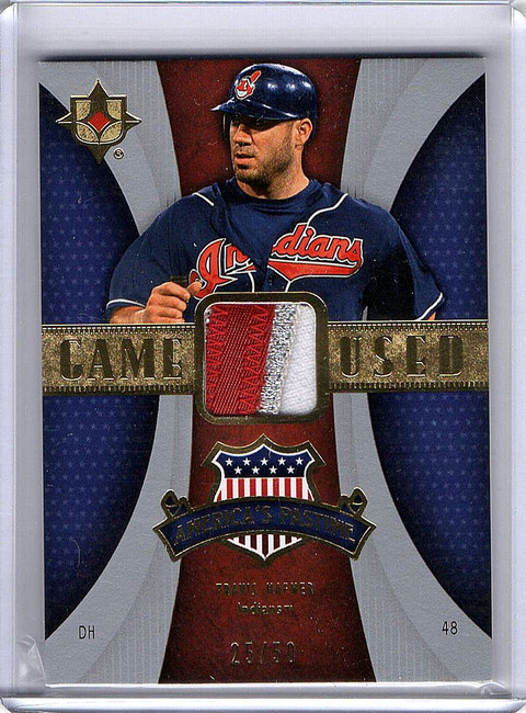 Travis Hafner 2007 UD Ultimate America's Pastime 3 Col Patch Indians #TR2 25/50