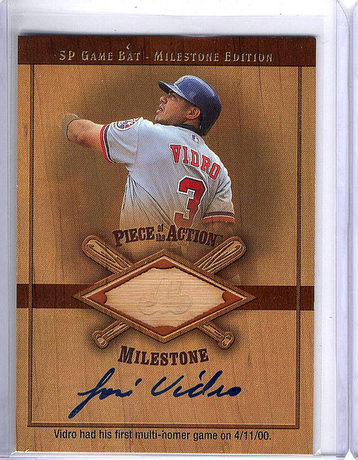 Jose Vidro 2001 SP Game Bat Milestone Bat Auto Expos #S-JV