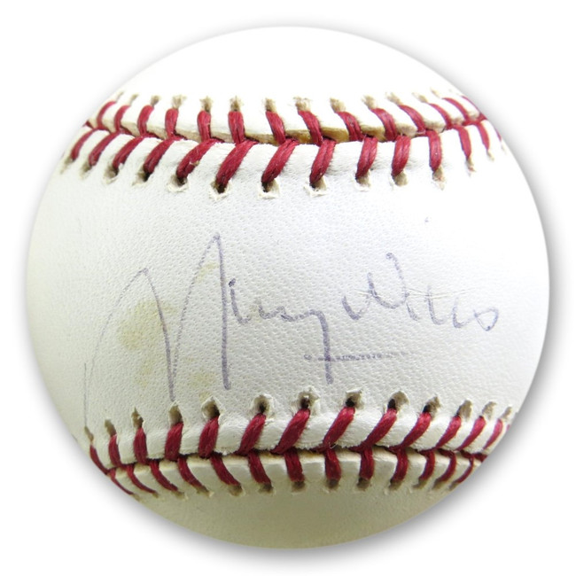 Maury Wills Signed Autographed Baseball Dodgers 163/500 2001 Playoff Absolute