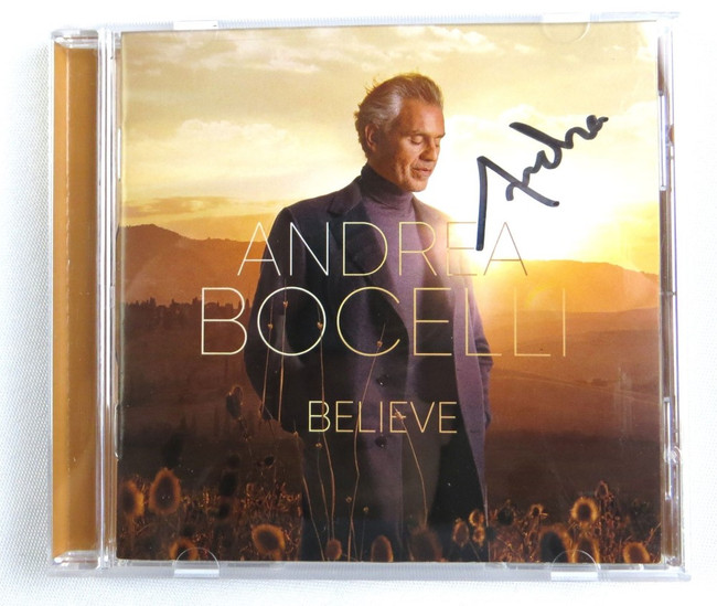 Andrew Bocelli Signed Autographed CD Booklet Believe BAS Beckett COA