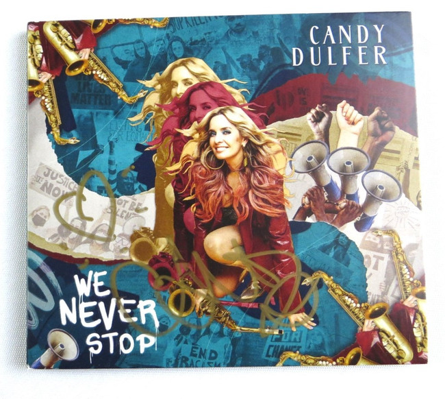 Candy Dulfer Signed Autographed CD Cover We Never Stop Beckett COA