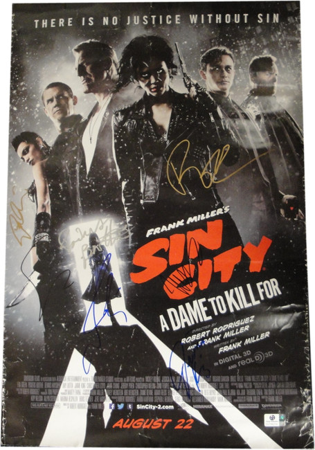Mickey Rourke Rosario Dawson Rodriguez Green +3 Signed Sin City Photo GA 766209