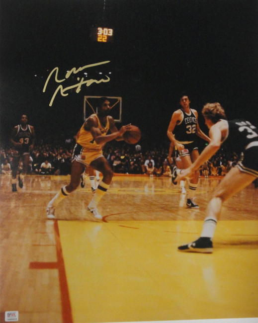 Norm Nixon Signed Autographed 16x20 Photograph Los Angeles Passing Ball PSA/DNA