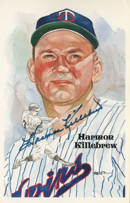 Harmon Killebrew Autographed Perez-Steele Postcard Minnesota Twins JSA AJ82905