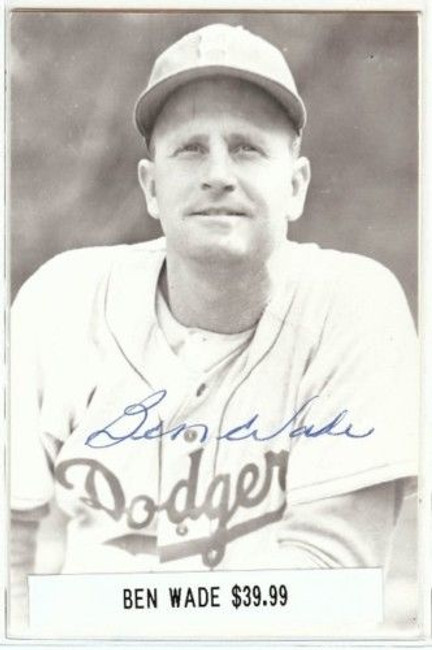Ben Wade Signed Vintage Postcard Auto Autograph