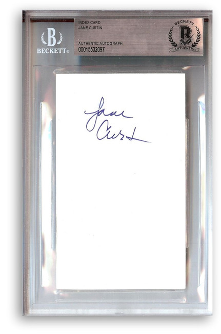 Jane Curtin Autographed Index Card Saturday Night Live Coneheads BAS 2097