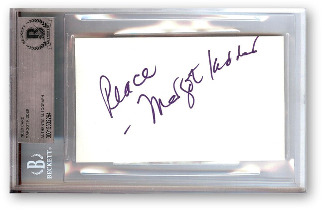 Margot Kidder Signed Autographed Index Card Superman Lois Lane BAS 2264