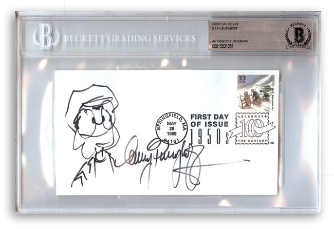 Gary Burghoff Signed Autographed First Day Cover MASH Radar w/Sketch BAS 1251