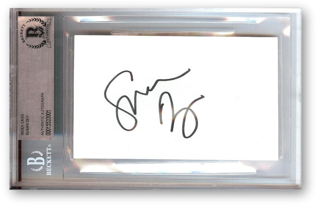 Susan Dey Signed Autographed Index Card Patridge Family Laurie BAS 3001