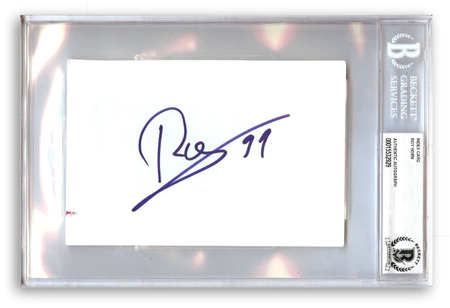 Roy Horn Signed Autographed Index Card Sigfried & Roy Vegas Legend BAS XXXX