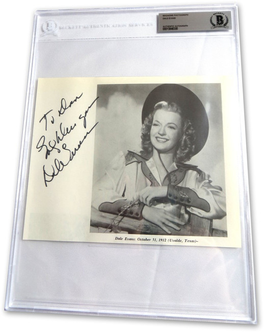 Dale Evans Signed Autographed Magazine Photo Legendary Actress Singer BAS 8300