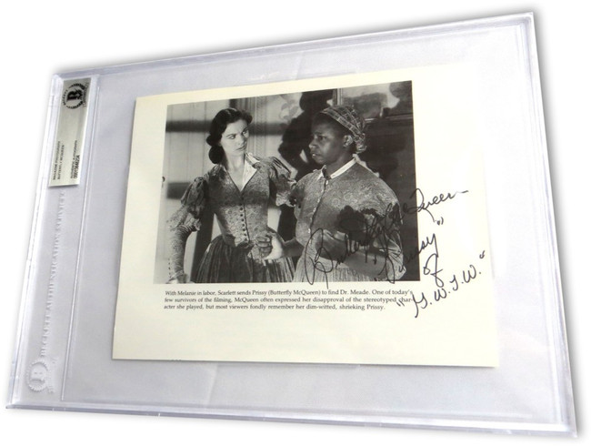 Butterfly McQueen Signed Autographed Magazine Photo Gone with the Wind BAS 8234