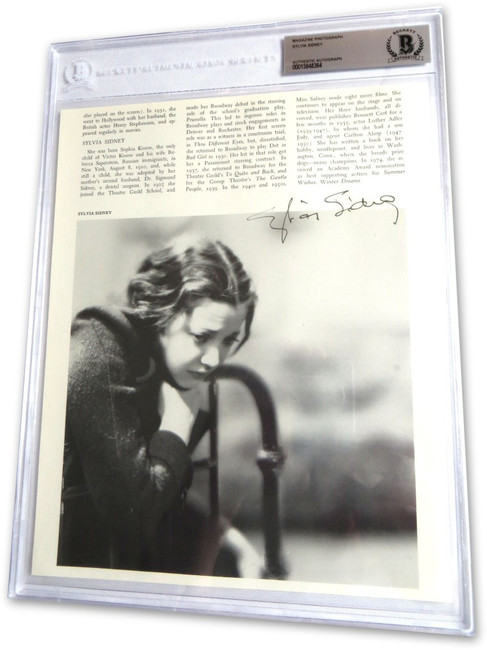 Sylvia Sidney Signed Autographed Magazine Photo Summer Wishes, Winter Dreams BAS