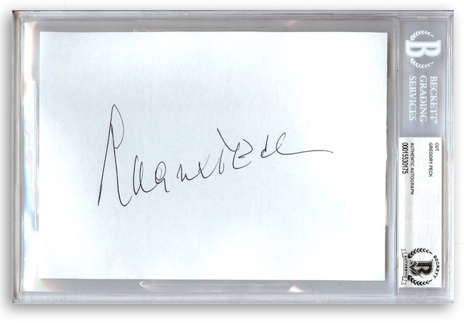 Gregory Peck Signed Autographed Cut Signature To Kill a Mockingbird BAS 0175