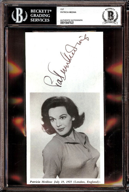 Patricia Medina Signed Autographed Cut Signature Mr. Arkadin BAS Slabbed