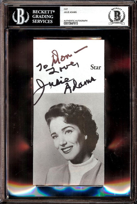 Julie Adams Signed Autographed Cut Signature Murder, She Wrote BAS Slabbed