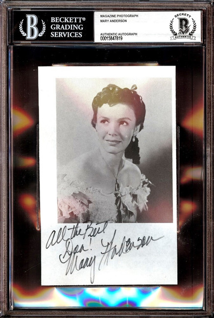 Mary Anderson Signed Autographed Magazine Photo Gone with the Wind BAS Slabbed