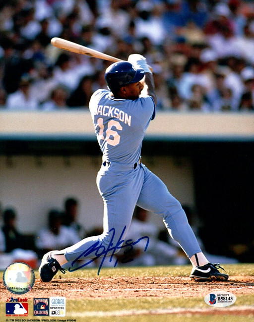 Bo Jackson Signed Autographed 8X10 Photo Kansas City Royals Swing BAS B58143