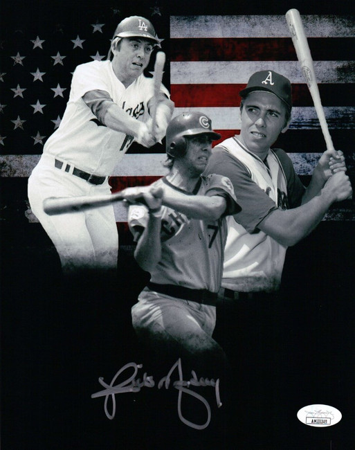Rick Monday Signed Autographed 8X10 Photo Dodgers Cubs A's Collage JSA