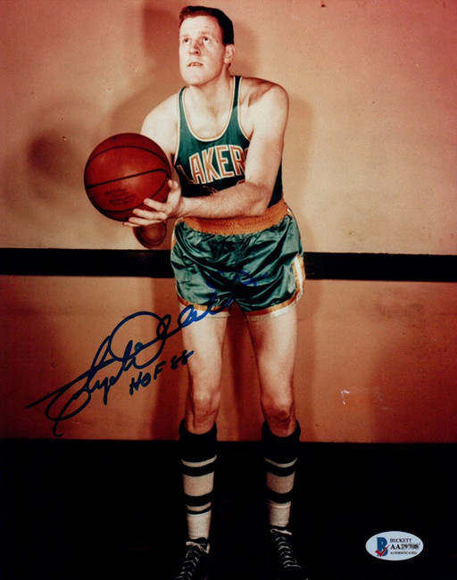 Clyde Lovellette Autographed 8X10 Photo Minneapolis Lakers HOF 88 BAS AA29708