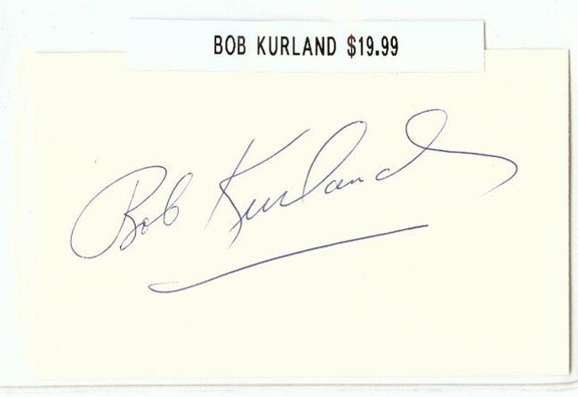 Bob Kurland Signed Index Card Auto Autograph Oklahoma A