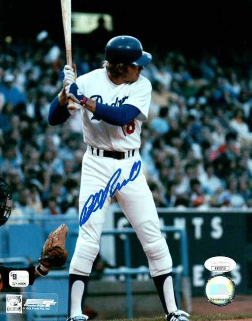 Bill Russell Signed Autographed 8X10 Photo Los Angeles Dodgers Home at Bat JSA