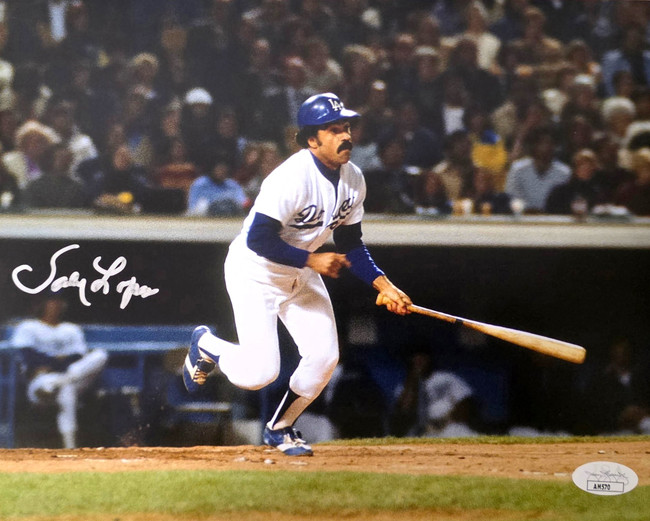 Davey Lopes Signed Autographed 8X10 Photo Los Angeles Dodgers Post Swing JSA