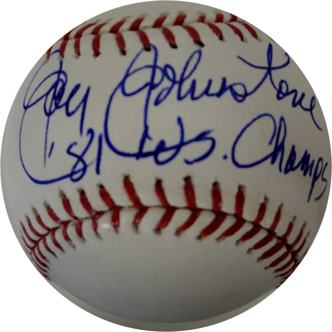 Jay Johnstone Hand Signed Autographed Major League Baseball Dodgers 1981 WS