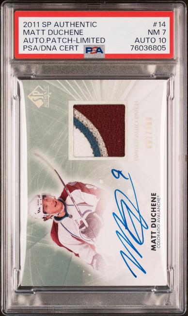 Matt Duchene 2011 SP Authentic Auto Patch Limited PSA 7/ 10 Auto  #14 /100