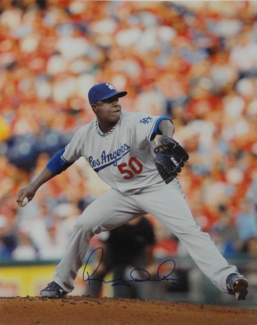 Rubby De La Rosa Hand Signed Autographed 16x20 Los Angeles Dodgers Photo Pitcher