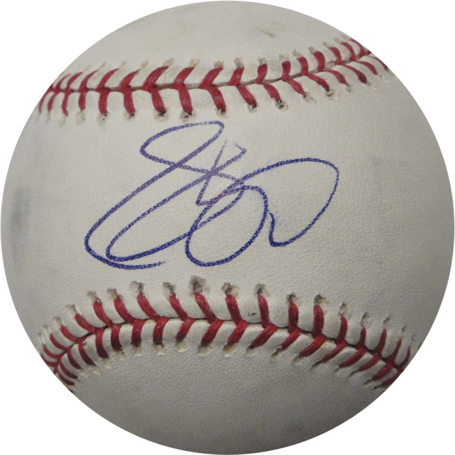 Cliff Floyd Hand Signed Autographed Major League Baseball Blue Ink Marlins
