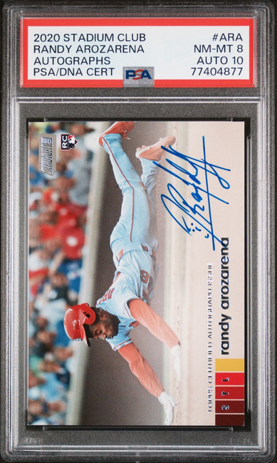 Randy Arozarena 2020 Stadium Club Autographs PSA 8 /10 STL Cardinals RC Auto #ARA