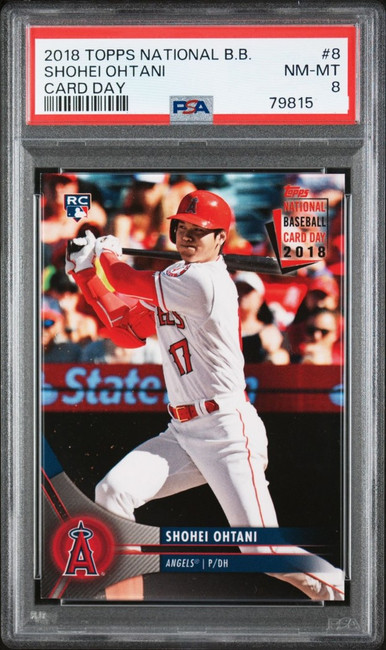 Shohei Ohtani 2018 Topps National Baseball Card Day Los Angeles Angels PSA 8 #8