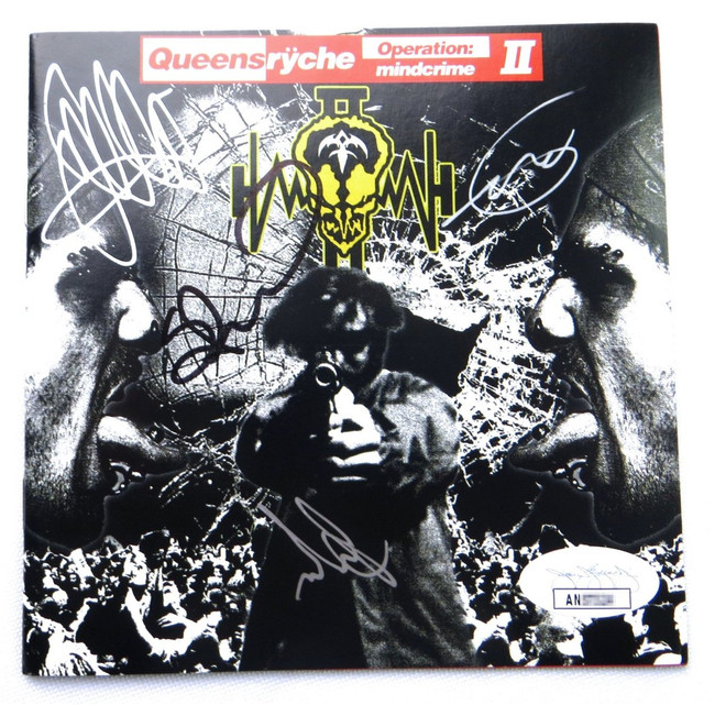 Queensryche Band Signed Autograph CD Booklet Tate Rockenfield Jackson Wilton JSA