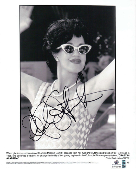 Melanie Griffith Hand Signed Autographed 8x10 Photo Sexy Black & White GA 728736