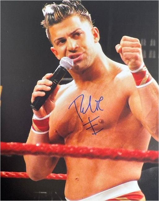 Robbie E Signed Autographed 8X10 Photo Talking on Microphone Impact Wrestling