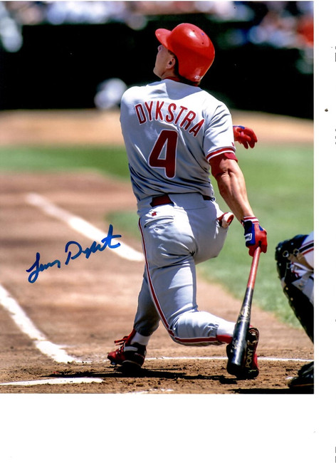 Lenny Dykstra Signed Autographed 8X10 Photo Pro MLB Player W/ COA D