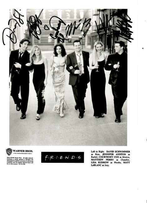 Friends Cast Official Warner Bros 8x10 Photo Matt LeBlanc Matthew Perry COPY